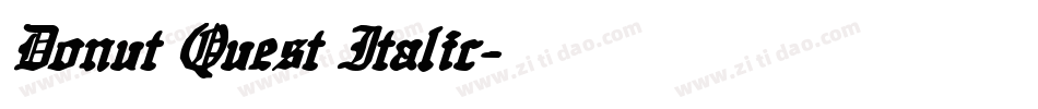 Donut Quest Italic字体转换